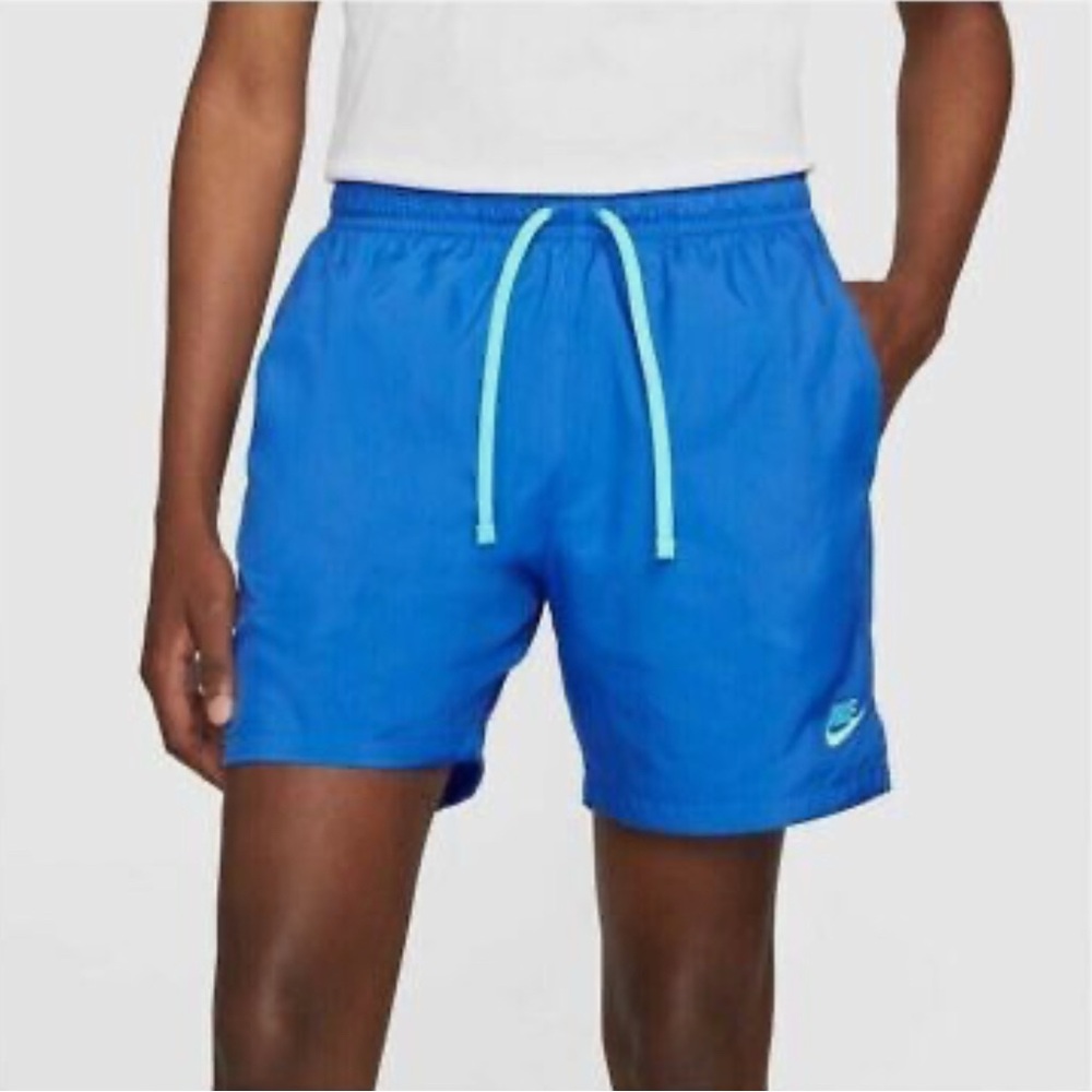 Nike Sportswear Woven Flow Training Shorts Signal Blue Size Small